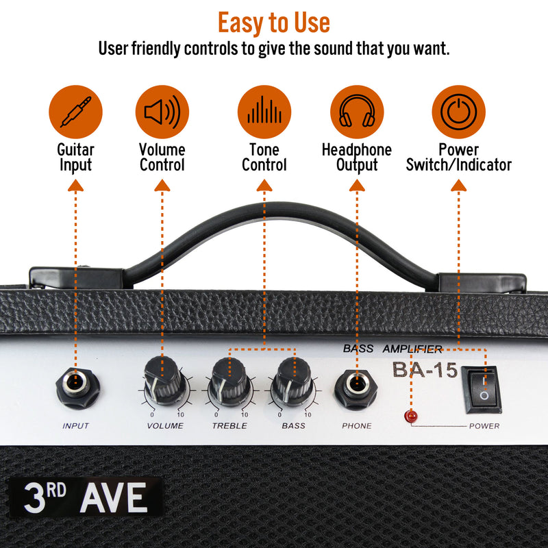 3rd Avenue 15 Watt Bass Guitar Amp