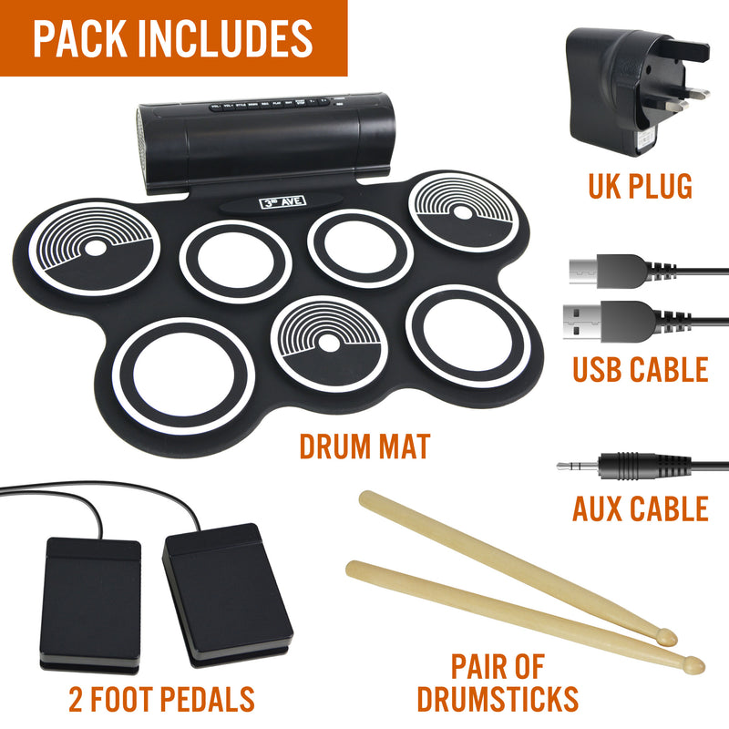 3rd Avenue Roll Up Drum Kit