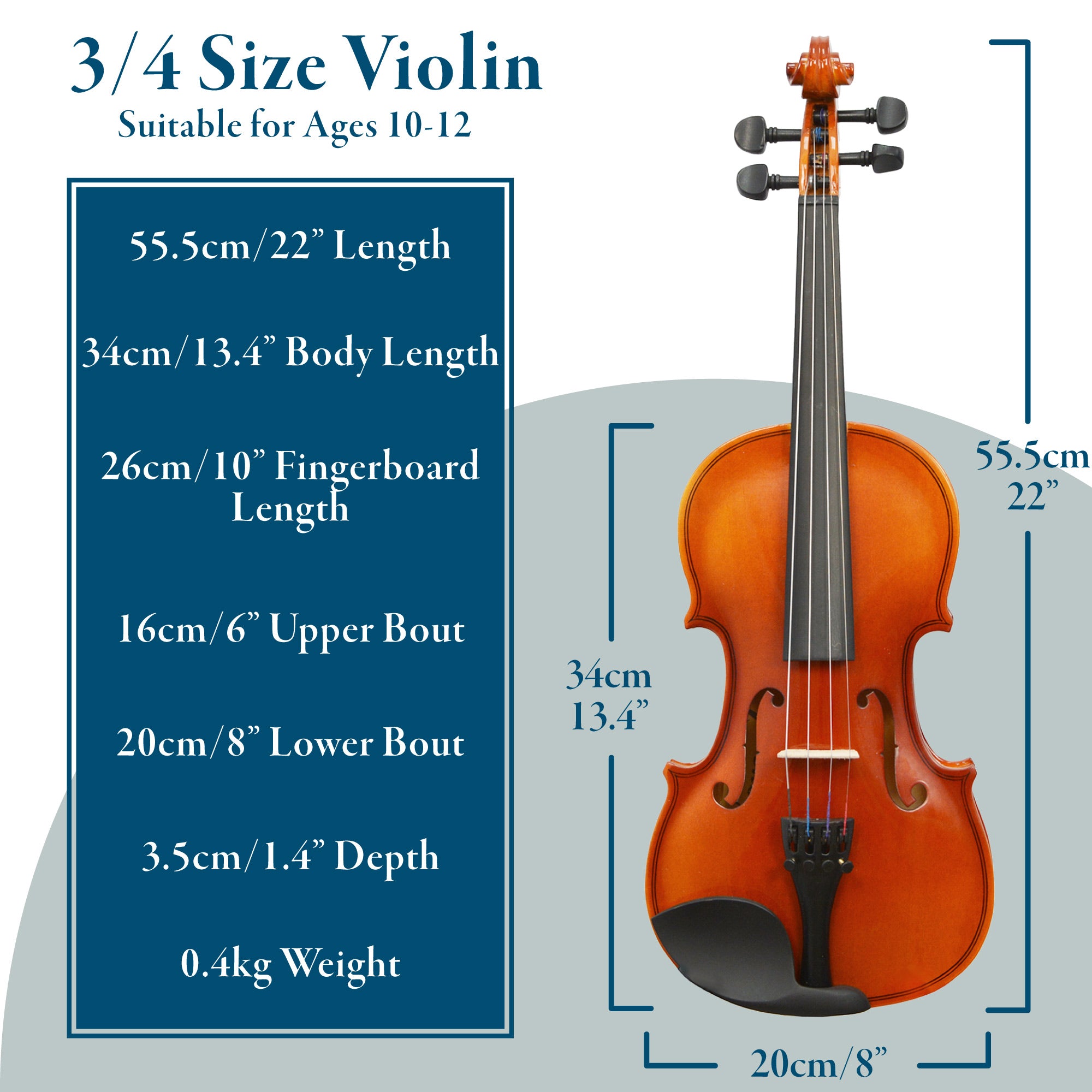 Forenza Uno Series 3/4 Size Violin Outfit
