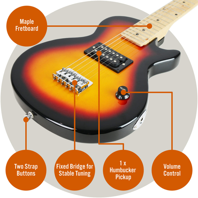 3rd Avenue Junior Electric Rock Guitar Pack - Sunburst