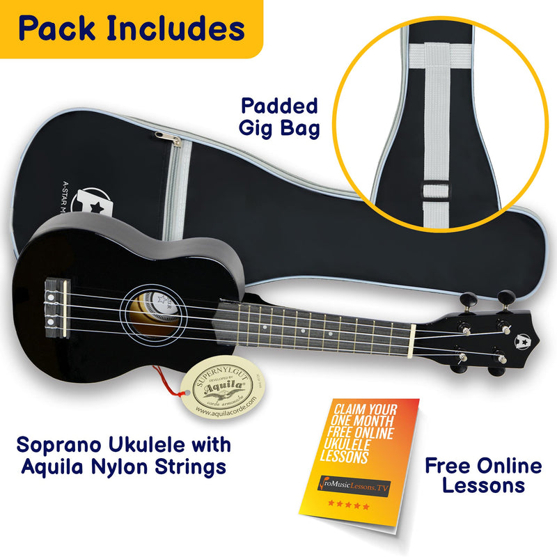 A-Star Soprano Ukulele With Bag Ukuleles