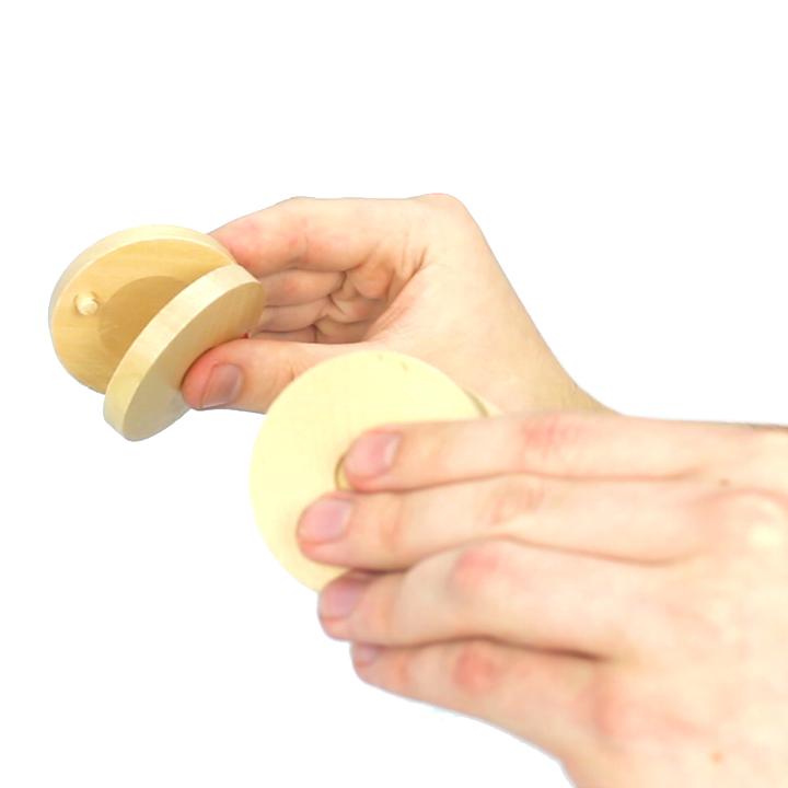 A-Star Wooden Finger Castanets - Pair Claves, Castanets and Woodblocks