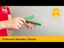 A-Star Coloured Claves - 10 Pairs Claves, Castanets and Woodblocks