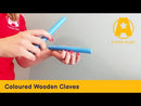 A-Star Coloured Claves Blue Claves, Castanets and Woodblocks