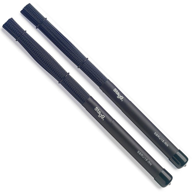Stagg Nylon Drum Brushes with Black Rubber Handle