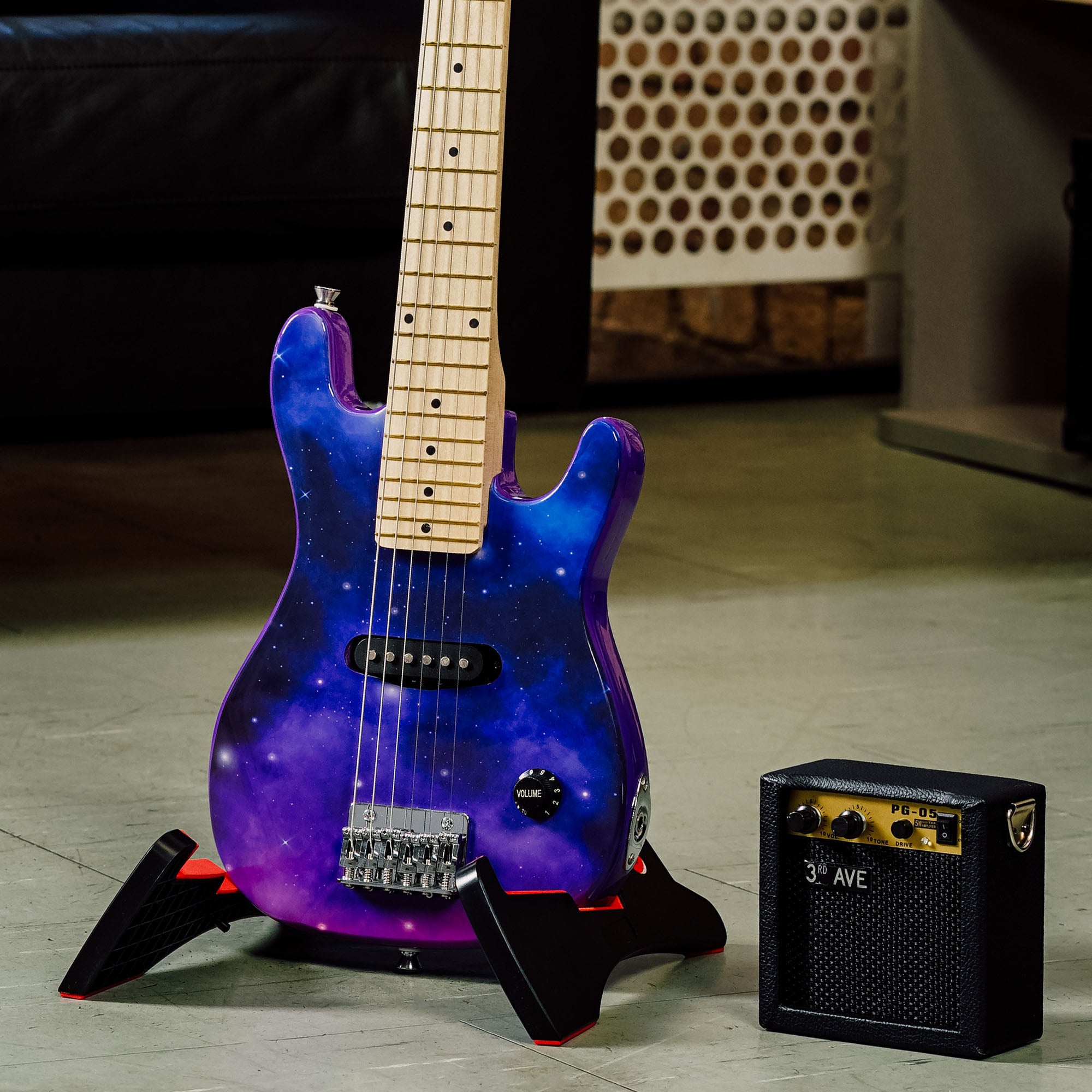 3rd Avenue Junior Electric Guitar Pack Pink Electric Guitars#Colour_Galaxy